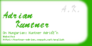 adrian kuntner business card